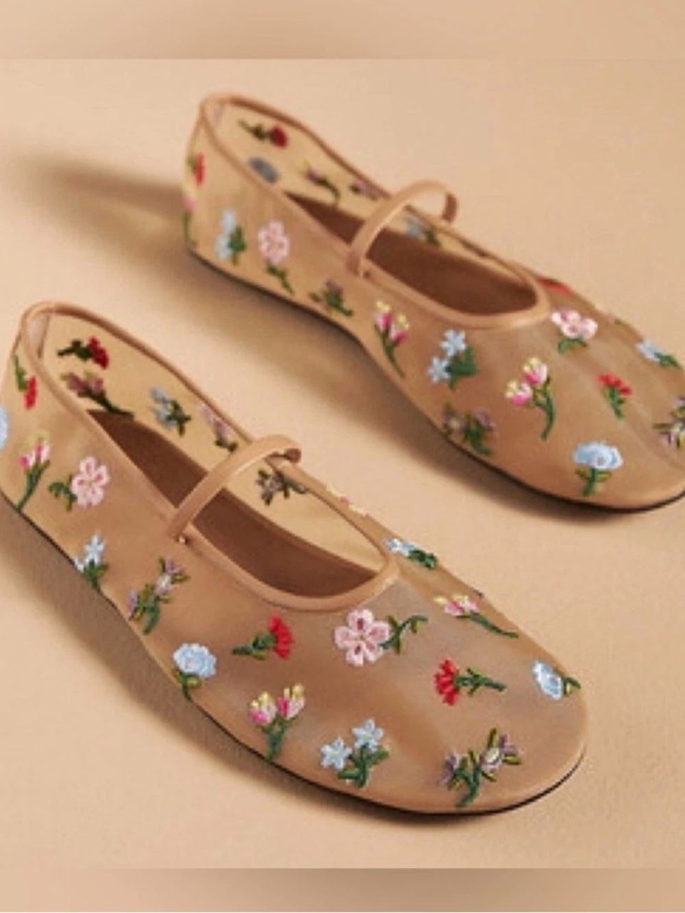 NWOT JEFFREY CAMPBELL FOR ANTHRO Embroidered Floral Ballet Flat 9
